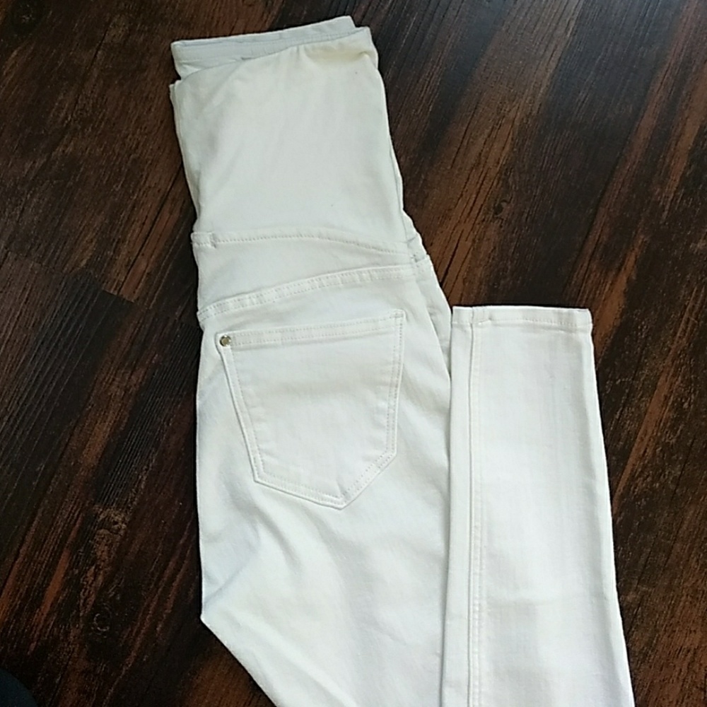 H&M mama maternity white skinny denim size 4